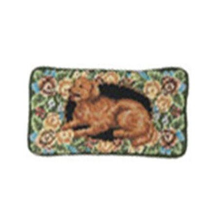 123 CREATIONS 123 Creations C498EG-3.5x7 in. B-Floral Golden Retriever Petit-point Eyeglass Holder C498EG